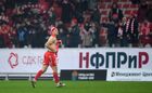 Spartak's Denis Glushakov celebrates the victory in the Russian Football Premier League's Round 20 match between Spartak Moscow and CSKA Moscow. Location: Russia, Moscow. Author: Alexey Filippov/Sputnik. Russian Football Premier League. Spartak vs. CSKA