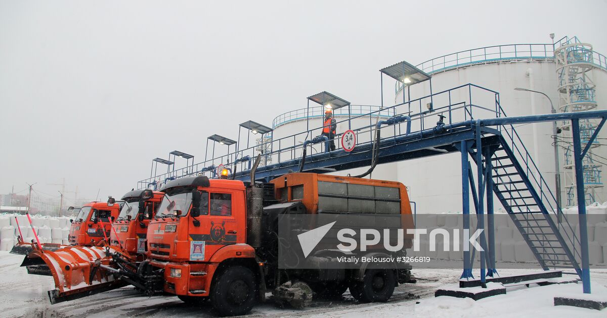 Deicing agent storage in Moscow Sputnik Mediabank