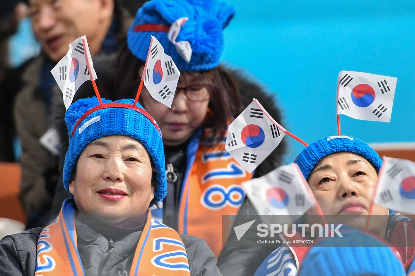 2018 Winter Olympics. Curling. Mixed doubles. US vs. Russia Sputnik