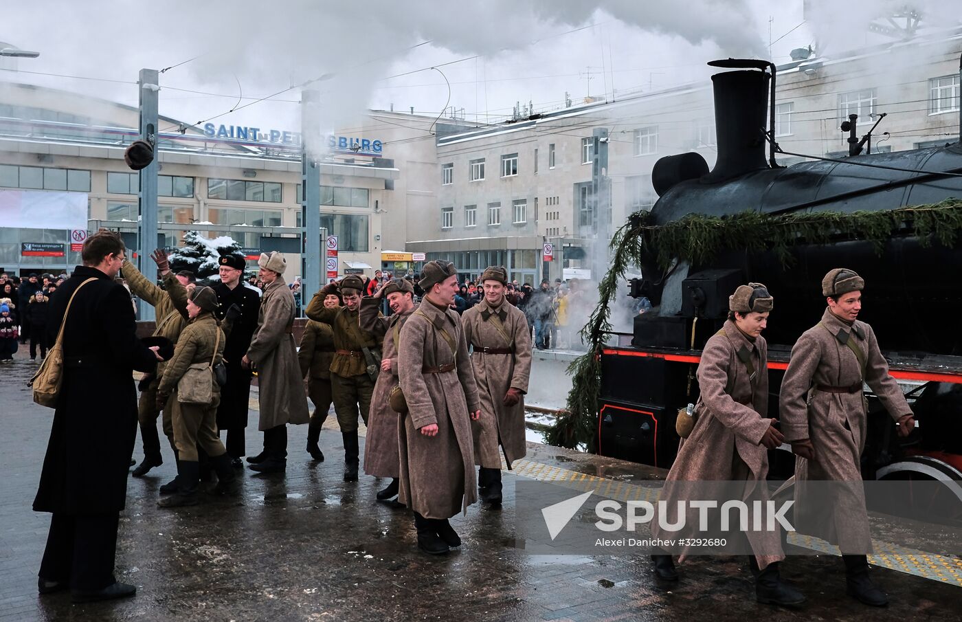 75th anniversary of arrival of first train in Leningrad after breaking ...