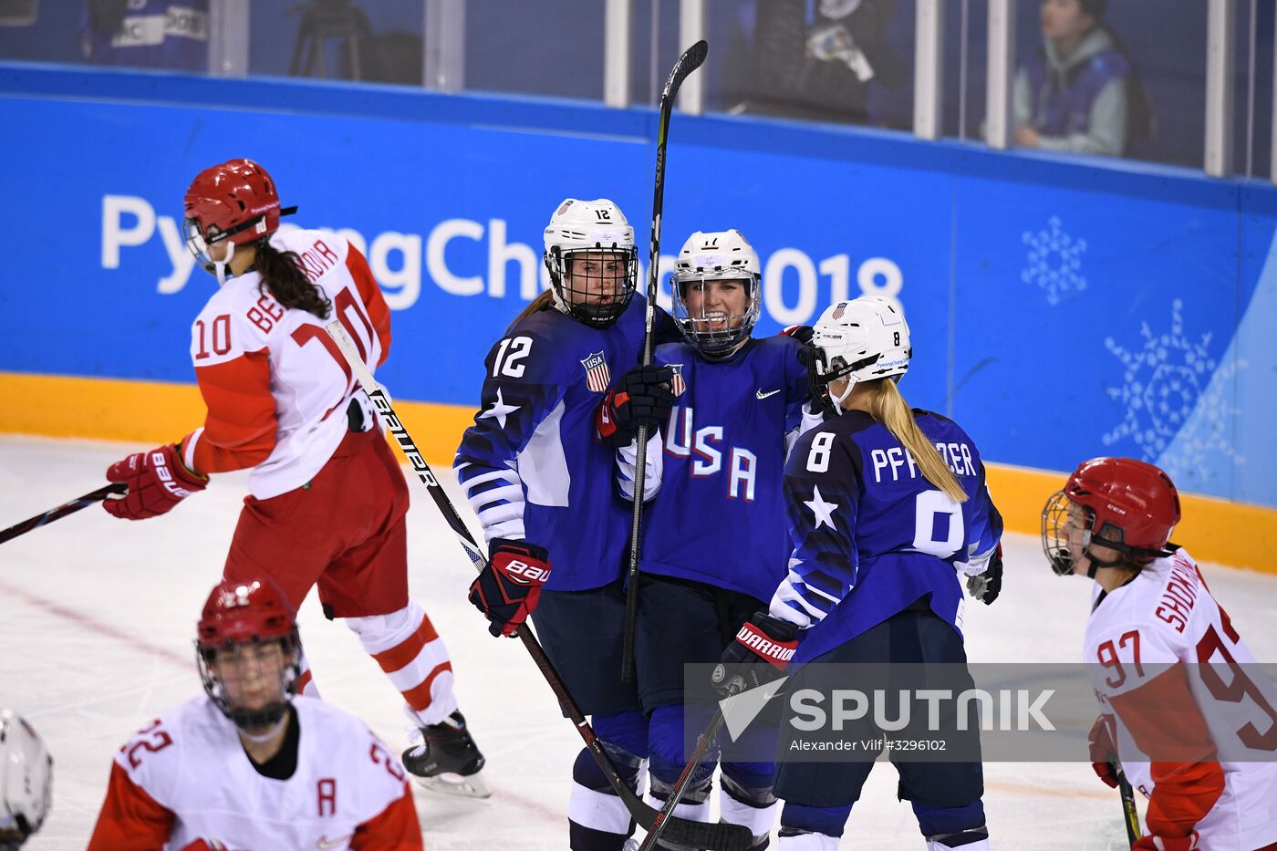 2018 Winter Olympics. Ice hockey. Women. US vs. Russia Sputnik Mediabank