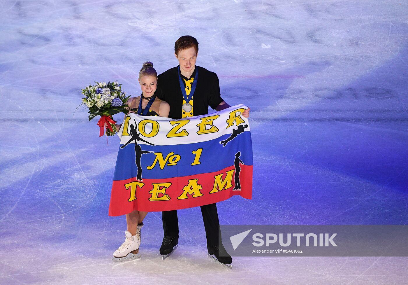 Figure skating. World Championships. Pairs. Free skating Sputnik