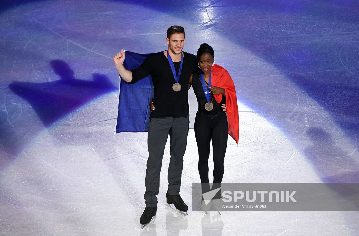 Figure skating. World Championships. Pairs. Free skating Sputnik