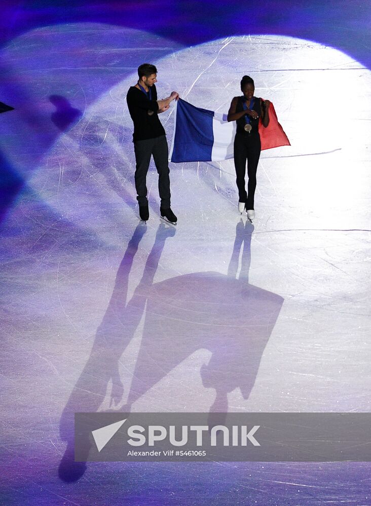 Figure skating. World Championships. Pairs. Free skating Sputnik