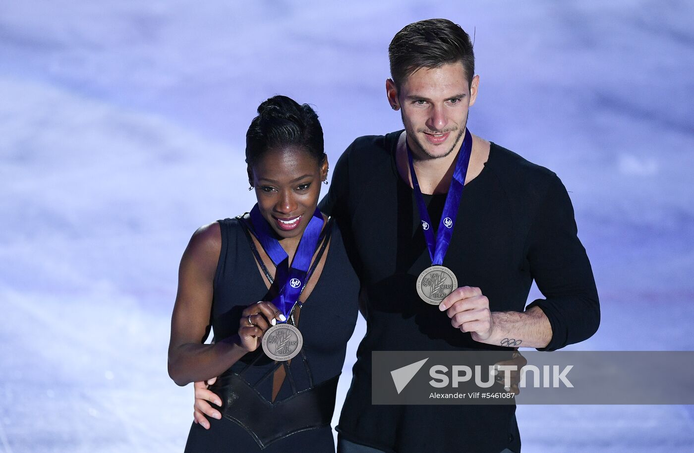 Figure skating. World Championships. Pairs. Free skating Sputnik