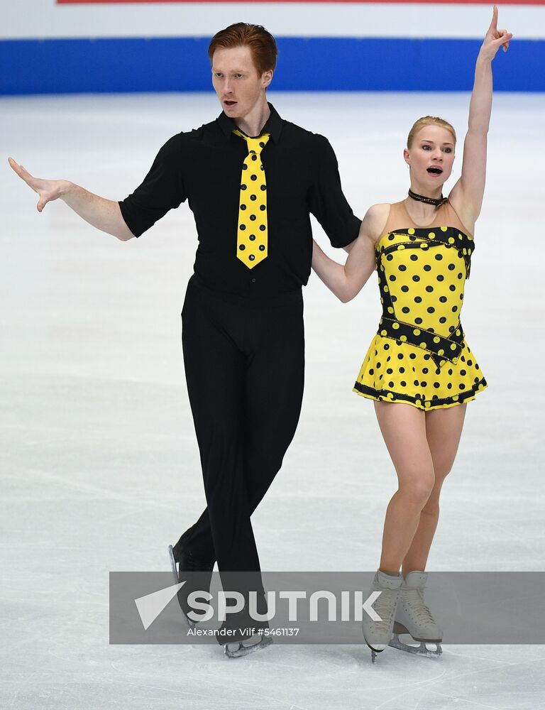 Figure skating. World Championships. Pairs. Free skating Sputnik