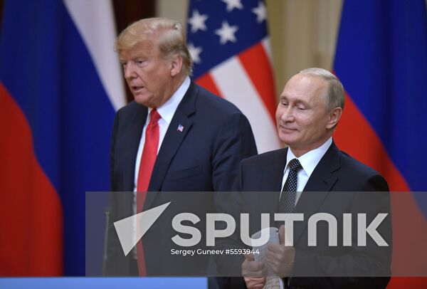 Russian President Vladimir Putin and US President Donald Trump meet in Helsinki
