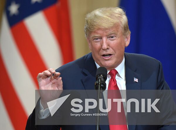 Russian President Vladimir Putin and US President Donald Trump meet in Helsinki