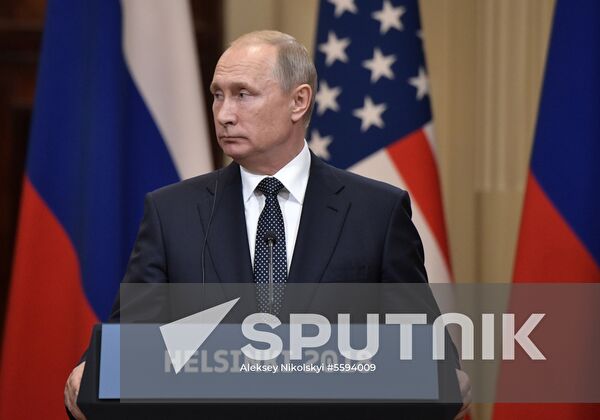 Russian President Vladimir Putin and US President Donald Trump meet in Helsinki
