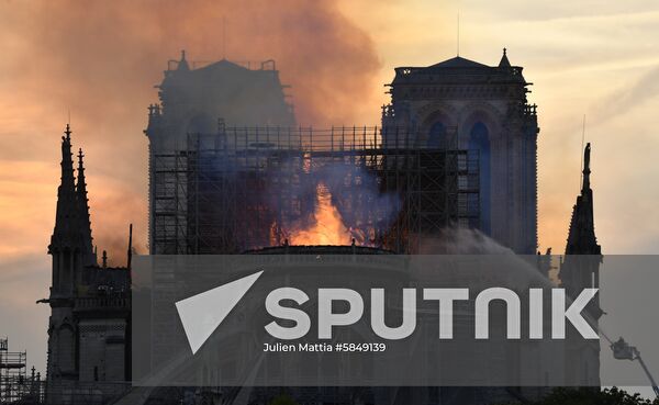 France Notre Dame Cathedral Fire