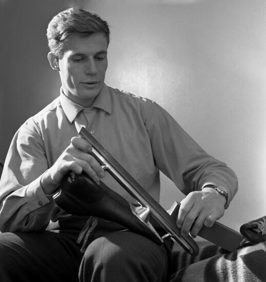 Soviet speed-skater Eduard Matusevich