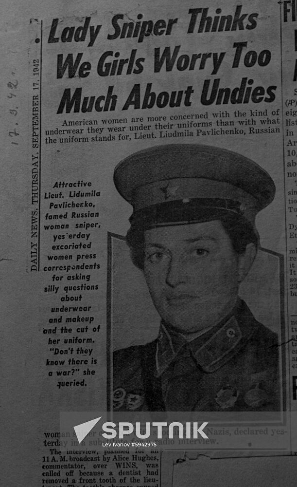 Great Patriotic War. Publication from American newspaper