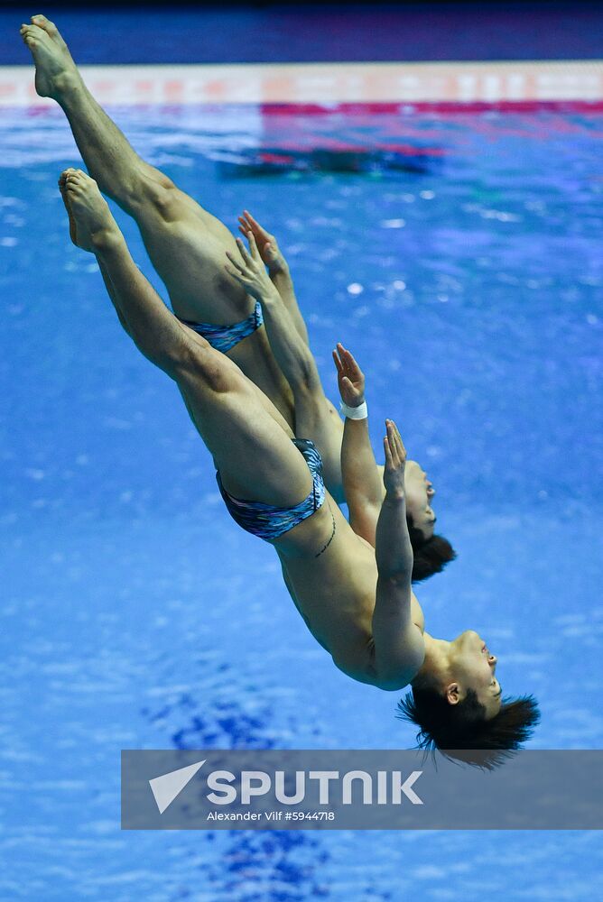 South Korea Aquatics Worlds Springboard Synchro Men