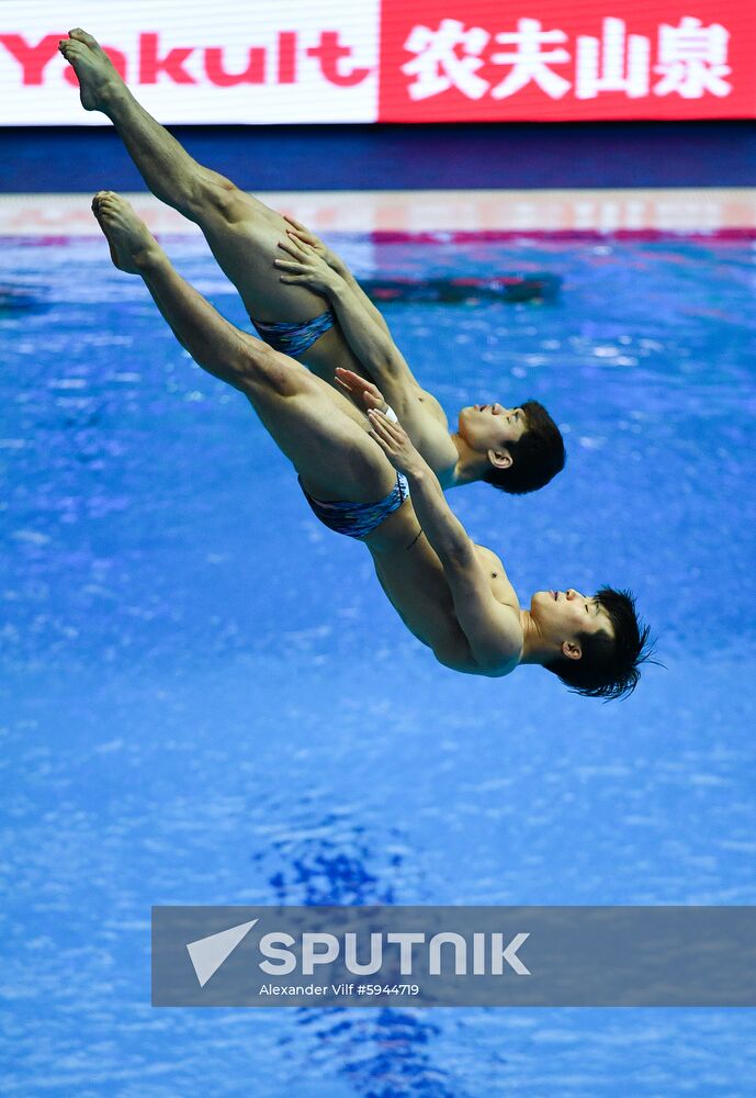 South Korea Aquatics Worlds Springboard Synchro Men