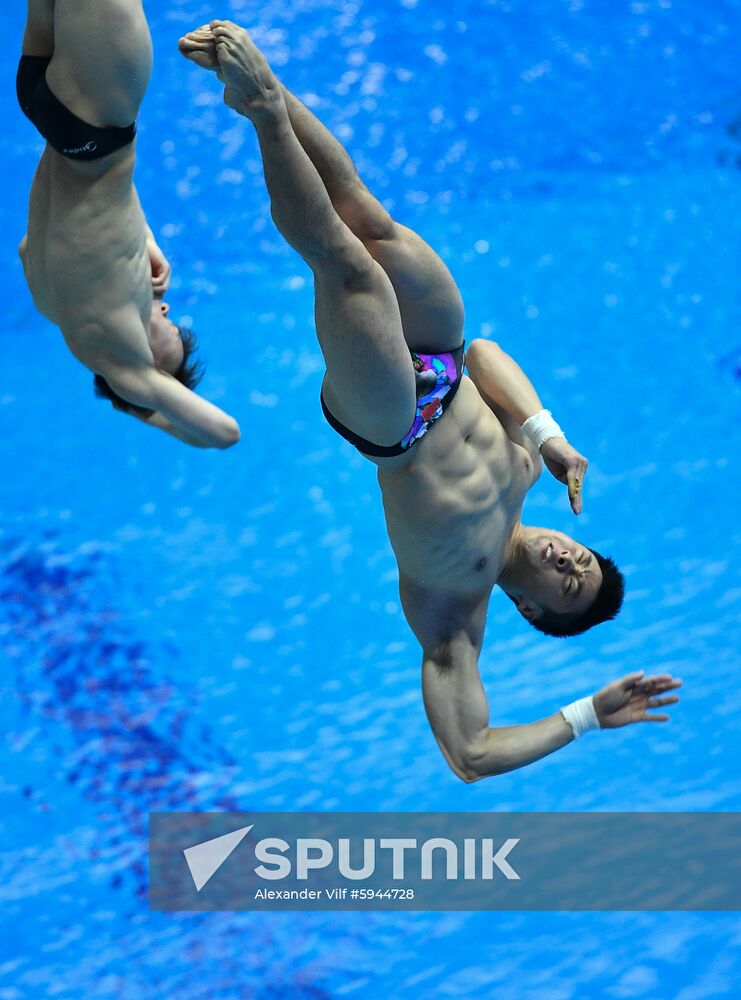 South Korea Aquatics Worlds Springboard Synchro Men