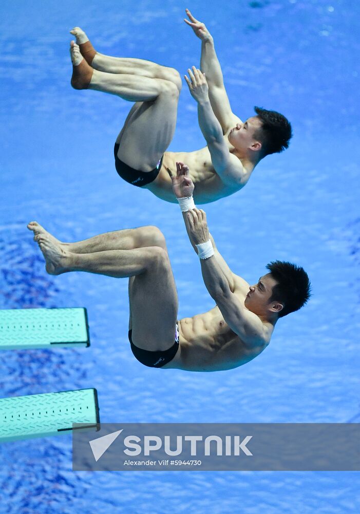 South Korea Aquatics Worlds Springboard Synchro Men