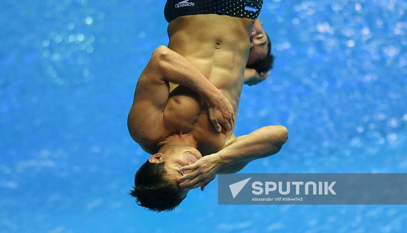 South Korea Aquatics Worlds Springboard Synchro Men