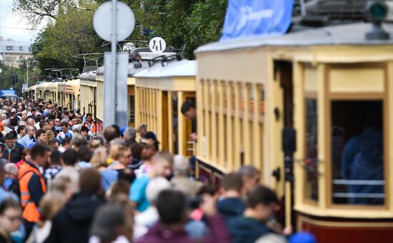 Russia Trams Parade