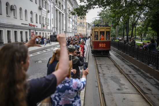 Russia Trams Parade