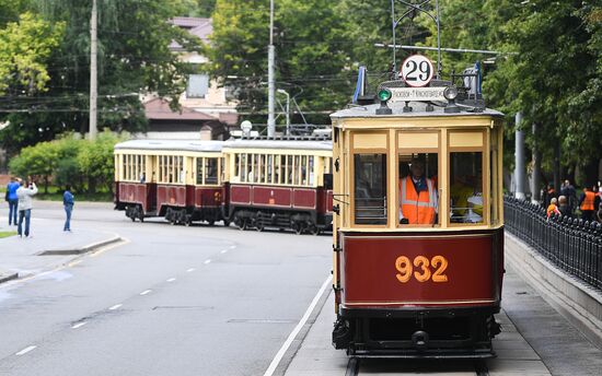 Russia Trams Parade