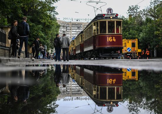 Russia Trams Parade