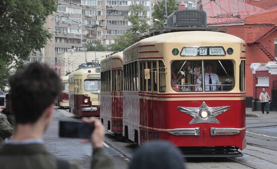 Russia Trams Parade