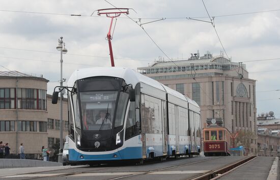 Russia Trams Parade