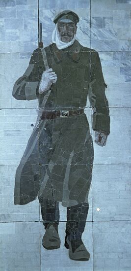 Red Army Guard mosaic based on Alexander Deineko's sketch