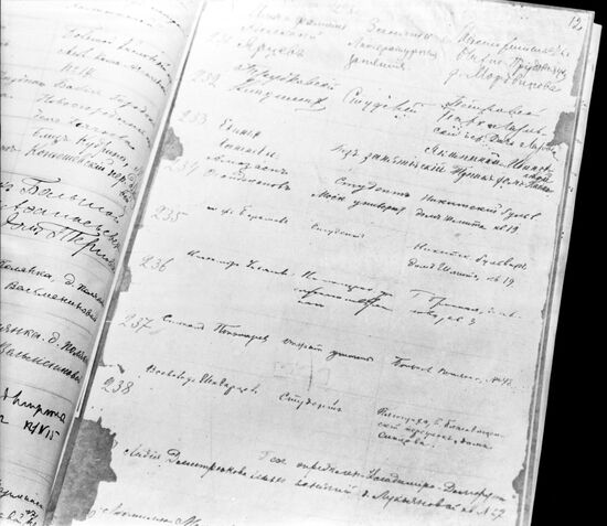 Book of Entries by Visitors of Rumyantsev Museum Library