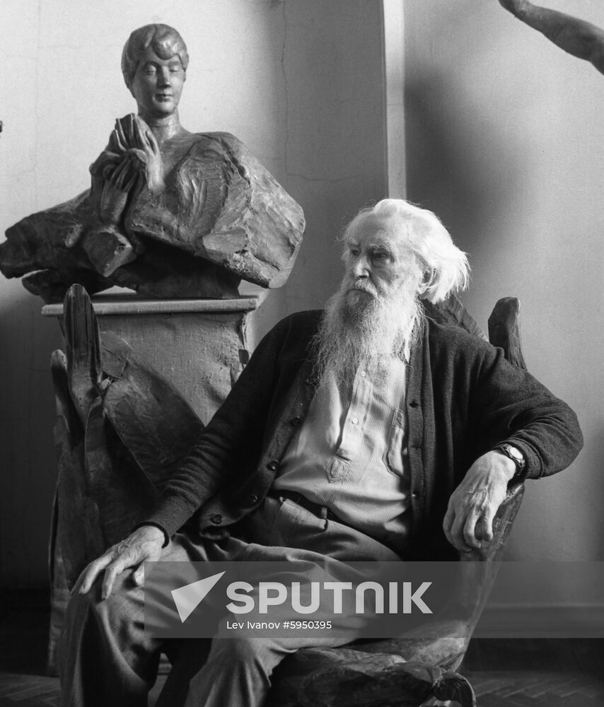 Sculptor Sergei Konyonkov