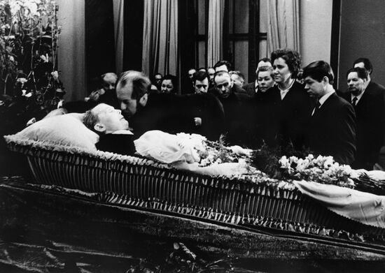 Funeral of Soviet writer Alexander Tvardovsky