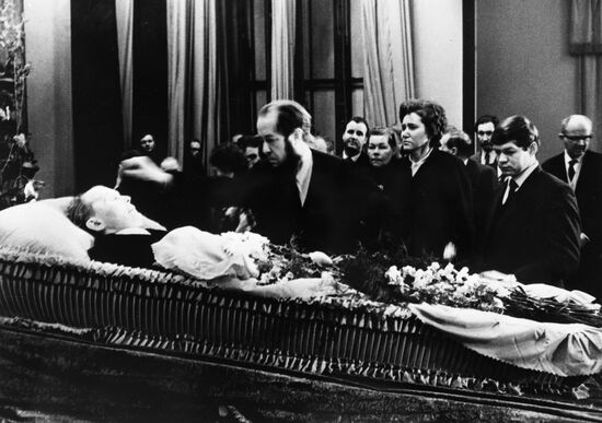 Funeral of Soviet writer Alexander Tvardovsky