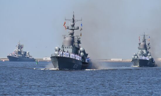 Russia Navy Day Parade Rehearsal