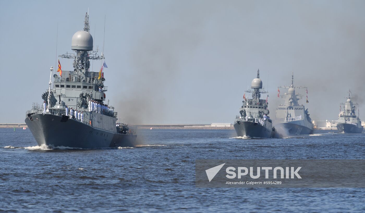 Russia Navy Day Parade Rehearsal