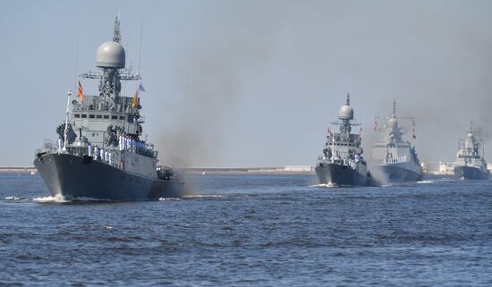 Russia Navy Day Parade Rehearsal