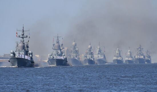 Russia Navy Day Parade Rehearsal