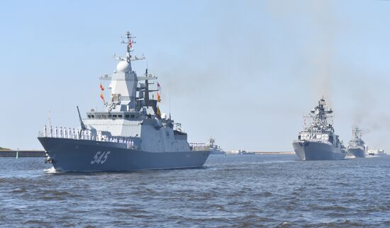 Russia Navy Day Parade Rehearsal