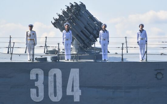 Russia Navy Day Parade Rehearsal