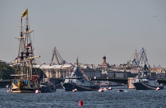 Russia Navy Day Parade Rehearsal