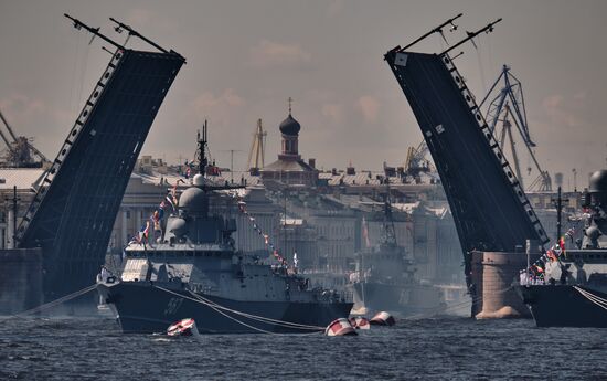 Russia Navy Day Parade Rehearsal
