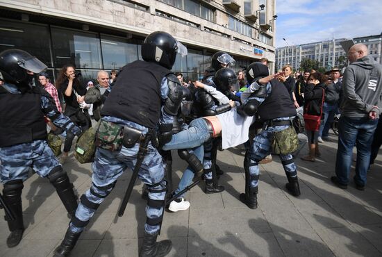 Russia Moscow Parliament Elections Protests