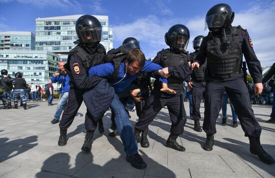 Russia Moscow Parliament Elections Protests
