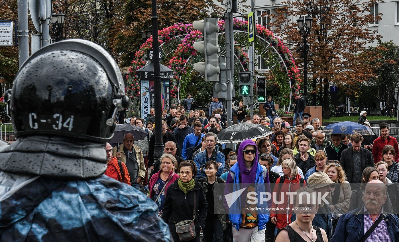 Russia Moscow Parliament Elections Protests