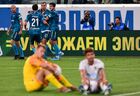 Zenit's players celebrate team's goal during the Russian Premier-League soccer match between Zenit St. Petersburg and Krasnodar, in St. Petersburg, Russia.
Location: Russia, St. Petersburg. Author: Alexei Danichev/Sputnik. Russia Soccer Premier-League Zenit - Krasnodar