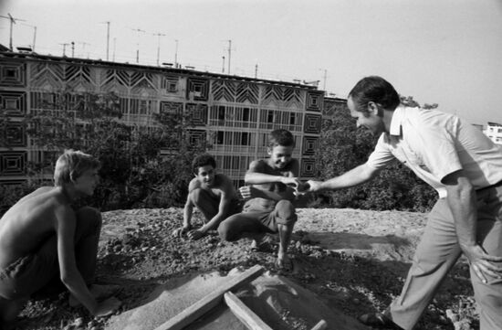 Archaeological excavation in Dushanbe