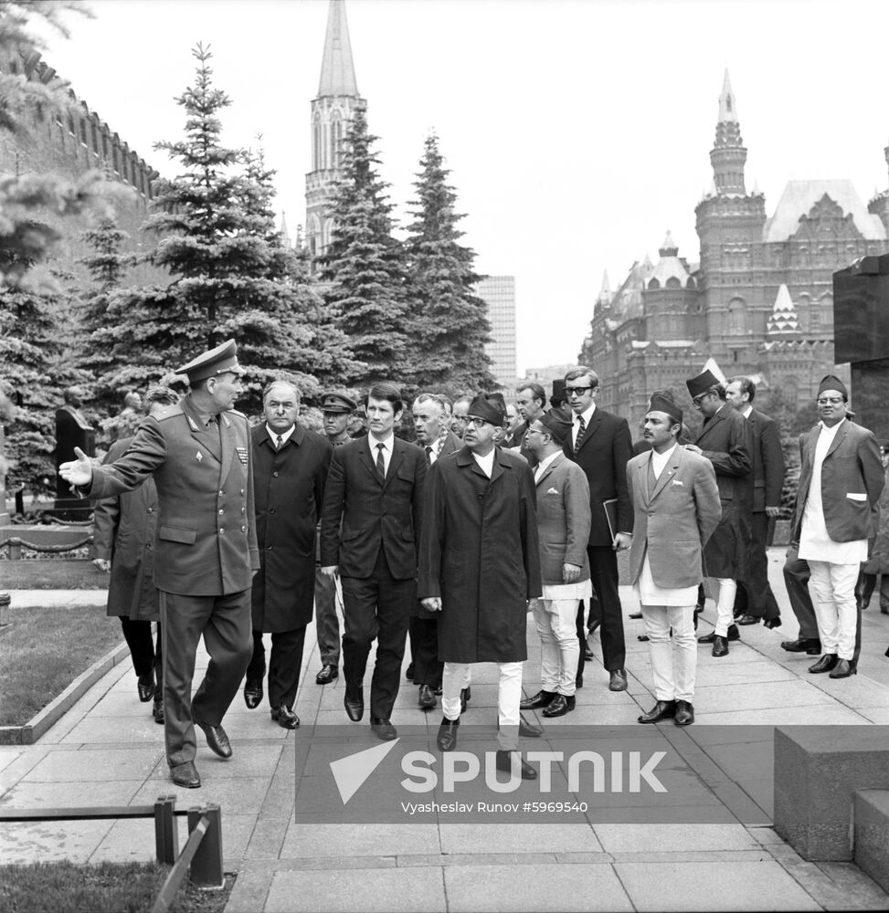 King of Nepal Mahendra Bir Bikram Shah Dev visits USSR