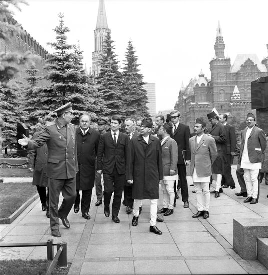 King of Nepal Mahendra Bir Bikram Shah Dev visits USSR