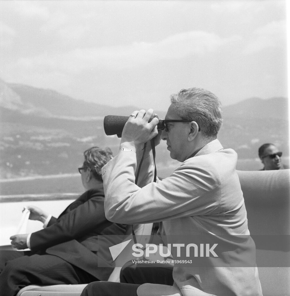King of Nepal Mahendra Bir Bikram Shah Dev visits USSR