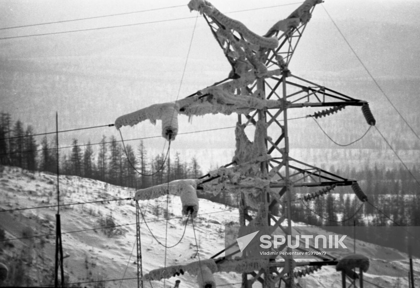 Transmission tower in Magadan Region