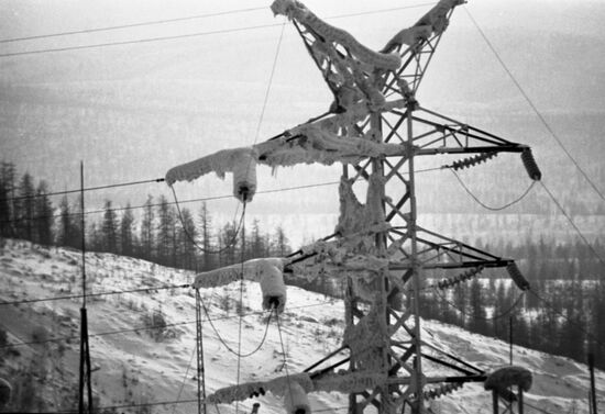 Transmission tower in Magadan Region